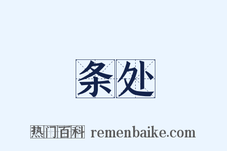 条处是什么意思的图片